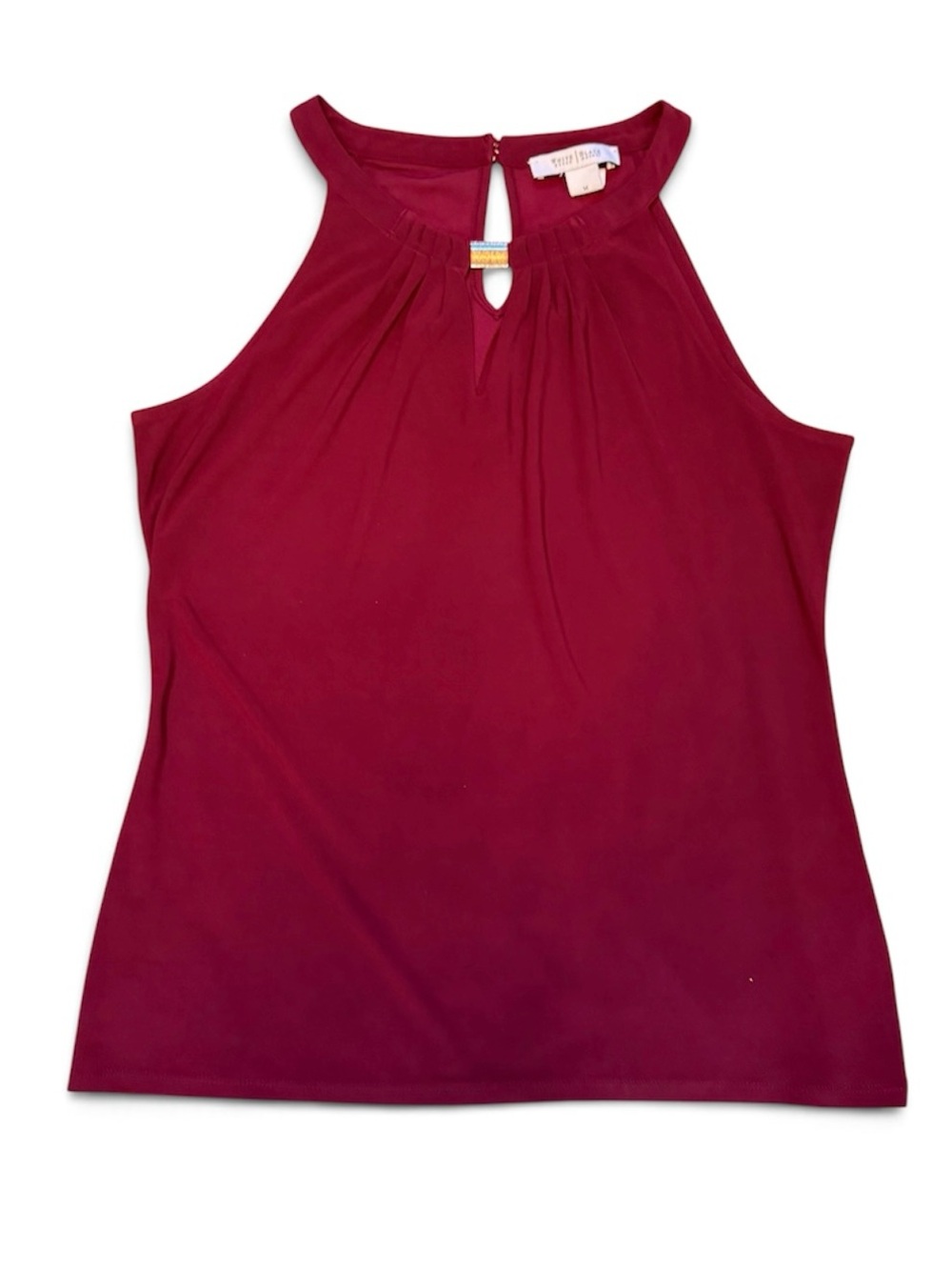 WHBM Burgundy Sleeveless Tunic Top - Size M
